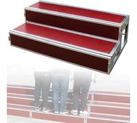 Folding Choral Stairs Stage Riser Platform Based Metal Anti-Slip Portable Stage Platform Multi-Level Home Theater Seating，2-Step 3-Tier Choral Risers, Commercial Grade St
