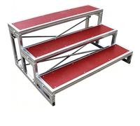 Folding Choral Stairs Stage Riser Platform Multi-Level Public Seating Portable Stage Platform，Portable Choir Risers Platform, Anti-Slip Tiered Steps, Lectern Staircase St