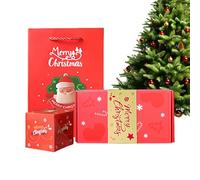Folding Christmas Bouncing Box - DIY Bouncing Money Cash Box for Christmas - Stocking Stuffers for Family Friends Parents Teachers Office Classroom Favor Exchanges Party Planners