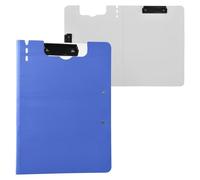 Folding Clipboard A4 Clipboard Folio Horizontal and Vertical Double Clips School Clip Board with Cover