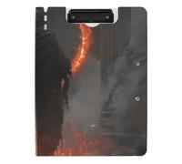 Folding Clipboard Gothic Dark Death A4 Clipboard Clipfolio Double Clips Pen Holder School Clip Board with Hard Cover