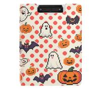 Folding Clipboard Halloween Red Polka Dot A4 Clipboard Binder Double Metal Clips Pen Holder Nursing Clip Board with Cover