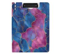 Folding Clipboard Marble Royal Blue Hot Pink A4 Clipboard Padfolio Double Clips Pen Holder Nursing Clip Board with Cover