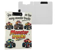 Folding Clipboard Never Have Too Many Monsters Colorful A4 Clipboard Folio Horizontal and Vertical Double Clips Office Clip Board with Cover