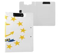 Folding Clipboard Rhode Island State Flag A4 Clipfolio Double Clips Pen Holder School Clip Board with Cover