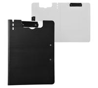 Folding Clipboard Solid Color Pure Plain A4 Clipboard Binderfolio Double Metal Clips Pen Holder School Clip Board with Cover