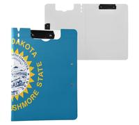 Folding Clipboard South Dakota State Flag A4 Clipfolio Double Clips Pen Holder School Clip Board with Cover