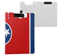 Folding Clipboard Tennessee State Flag A4 Clipboard Folio Horizontal and Vertical Double Clips Nursing Clip Board with Cover
