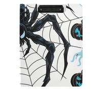 Folding Clipboards Angry Spider Web Star Black Blue A4 Clipboard Binderfolio Horizontal and Vertical Double Clips Nursing Clip Board with Cover