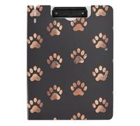 Folding Clipboards Anime Cat Paw Rose Gold Black A4 Clipboard Clipfolio Horizontal and Vertical Double Clips Office Clip Board with Hard Cover