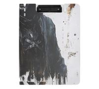 Folding Clipboards Death God Skull A4 Clipboard Folio Double Clips Pen Holder School Clip Board with Cover