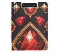 Folding Clipboards Evil Halloween Orange Pumpkin Ruby A4 Clipboard Binderfolio Two Metal Clips Pen Holder School Clip Board with Cover