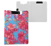Folding Clipboards Glowing Red Phlox Flowers A4 Clipboard with Binder Horizontal and Vertical Double Clips Nursing Clip Board with Hard Cover