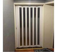 Folding Closet Doors, Aluminum Room Divider with Acrylic Panel, Perfect for Bedroom and Kitchen, Adjustable Width 60-200cm