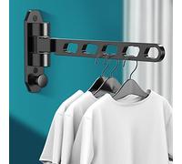 Folding clothes drying rack Clothes Horse Clothes Airer 2-Pack Wall Mounted Folding Clothes Hanger Rack,Space Saving Clothing Hanging System Closet Storage Organizer Heavy Duty Drying Rack,C LWX