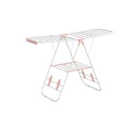 Folding Clothes Drying Rack, White + Pink