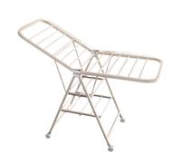 Folding clothes hanger balcony home floor to ceiling bedroom clothes hanger indoor clothes hanger1.7-meter white - three-layer air drying