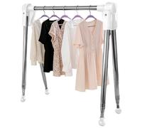 Folding Clothes Rail - Stainless Steel Foldable Laundry Rail - Travel Retractable Clothes Drying Rack, 3-section Folding, Stable Load-bearing, Suitable for Living Rooms, Apartments, Balconies, Travel