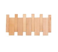 Folding Coat Rack Wall Mounted, Heavy Duty Hooks for Hats, Keys, Towel & Robes, Space-Saving Design with 12 Beech Wood Hooks