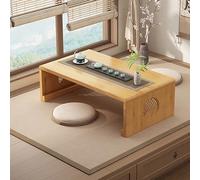 Folding Coffee Table Japanese Floor Table Bamboo Tatami Low Tea Table for Sitting on Floor Living Room Dining Room Tatami Room Bay Window