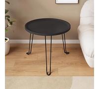 Folding Coffee Table - Round Low Table for Sofa Side, Balcony, Outdoor, Portable Tea Table for Courtyard Use