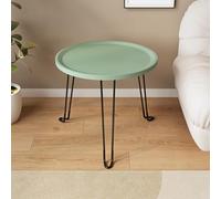Folding Coffee Table - Round Low Table for Sofa Side, Balcony, Outdoor, Portable Tea Table for Courtyard Use