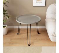 Folding Coffee Table - Round Low Table for Sofa Side, Balcony, Outdoor, Portable Tea Table for Courtyard Use