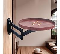 Folding Coffee Table Wall-Mounted Small Desk, Detachable flip-Out Design, 11.8in Bedside Floating Side Fold Down Table for Balcony(Brown)