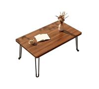 Folding Coffee Table with Smooth Rounded Edges and Thick Wood Panel, Stable Minimalist Design for Small Spaces