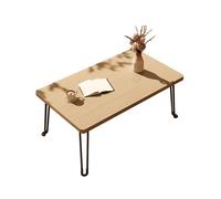 Folding Coffee Table with Smooth Rounded Edges and Thick Wood Panel, Stable Minimalist Design for Small Spaces