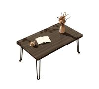 Folding Coffee Table with Smooth Rounded Edges and Thick Wood Panel, Stable Minimalist Design for Small Spaces