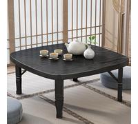 Folding Coffee Table, Wooden Portable Floor Dining Table, Low Tea Table for Sitting on the Floor, Ideal for Living Room and Outdoor