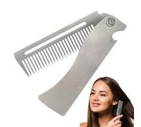 Folding Comb for Compact Stainless Steel Fine Teeth Gentle Grooming | Stainless Steel Styling Shaping Comb for Travel, Pocket, Purse, Outdoor, Daily Hair Care, Compact, Portable, On The Move,