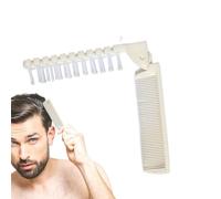 Folding comb portable with the double head anti-static hair brush with fine teeth, compact for makeup and styling on travel and vacation