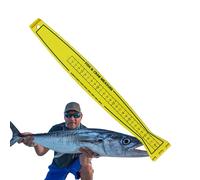 Folding Compact Boat Kayak, Measuring Tool, Easy Read, Increments Scale | Measuring Device for Fishing Enthusiasts Catch Recording Outdoor Adventures Grip Mat Non Slip Sturdy Aluminum Con