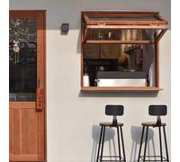 Folding Concession Serving Window Tempered Glass Sliding Kitchen Windows for Cake and Snack Displays Flower Coffee Shop(WxH: 26x32in/66x81cm)