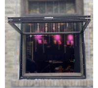 Folding Concession Serving Window with Glass & Lock, Vertical Sliding Double Hung Aluminum Frame Window for Food Truck, Vending Stand, Kitchen Use(WxH 40x32in/101.6x81.2cm)