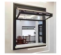 Folding Concession Serving Window with Glass & Lock - Vertical Sliding Double Hung Aluminum Frame Window for Food Truck, Vending Stand, Business Kitchen Use((WXH)83x93cm)