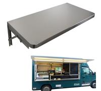 Folding Concession Shelf for Food Truck 72 60 48 36 24 Inch, Stainless Steel Food Service Shelves, Drop Down Utility Shelf for Outdoor, Porch, Trailers, Grilling Stations(W 12in/30cm,L 26in/66cm)