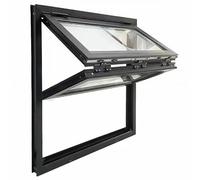 Folding Concession Window, Aluminum Frame Serving Window with Tempered Glass & Handle, Foldable Sliding Windows, for Kitchen Coffee Shop, Customizable(80x80cm/31.5x31.5in)