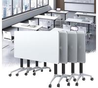 Folding Conference Desk for Home Office and Training Seminars, Portable Multi-Pack Boardroom Table Solution