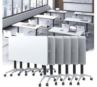 Folding Conference Desk for Home Office and Training Seminars, Portable Multi-Pack Boardroom Table Solution