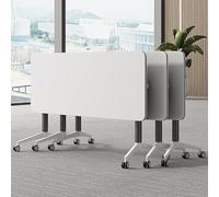 Folding Conference Table le Flip Top Design Aluminu Portable Seminar & Training Table for Office & Classroom Grey 47.2"x15.7"x29.5"