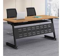 Folding Conference Table, Mobile Training Table Set with Lockable Wheels, Multifunctional Rectangular Conference Room Table for Conference Rooms, Meeting Rooms