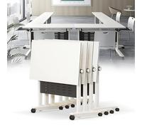 Folding Conference Table on Wheels 4Pack 70.8 x 19.6 inches Portable Training Room Furniture Mobile Office Meeting Tables SpaceSaving Design Easy Storage