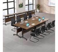 Folding Conference Table on Wheels4pcsDesign Foldable Meeting Tables for Office Training Room and Conference RoomPortable & SpaceSaving Solution
