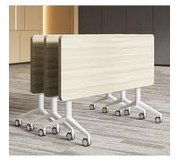 Folding Conference Table Set with 360° Wheels, Flip Top Design, Mobile Office Meeting Table for 4-6 People, Versatile Training & Classroom Use, Portable & Space-Saving