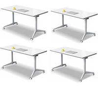 Folding Conference Table with Flip-Top Design for Efficient Office Meetings and Training Sessions