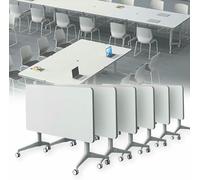Folding Conference Table with Flip Top Design for Office and Classroom Meetings, Portable and Easy Setup