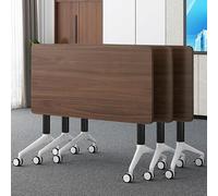 Folding Conference Table with Flip Top Design le Aluminu Seminar Table for Dynamic Meetings & Training Office Classroom Use (Grey 47.2"x15.7"x29.5")